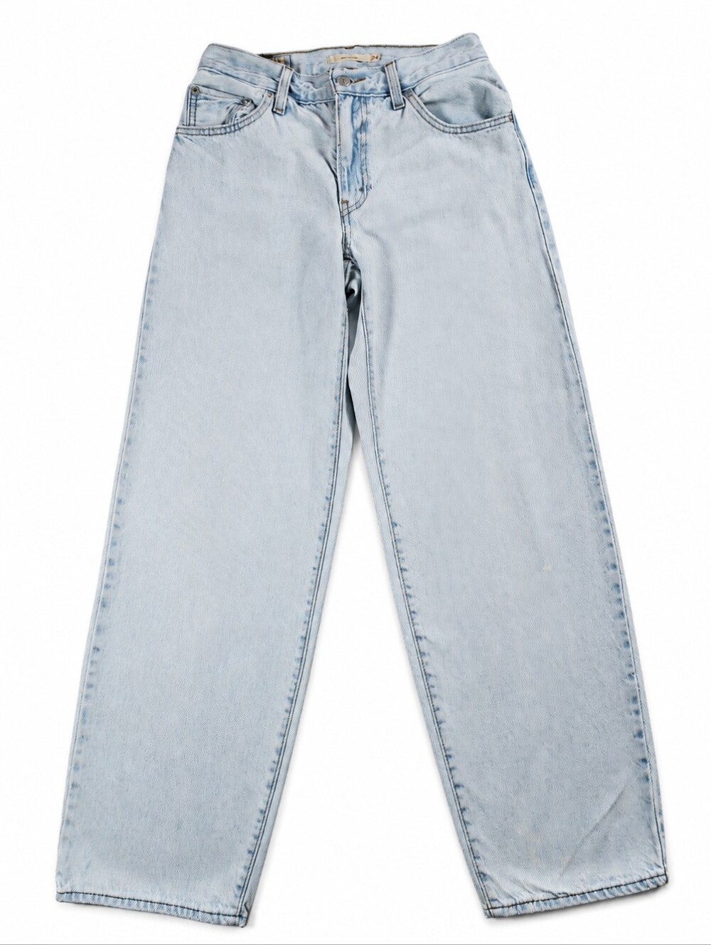 Levi's Premium Baggy Dad Jeans 24 Light Wash Mid Rise Straight Leg 90s